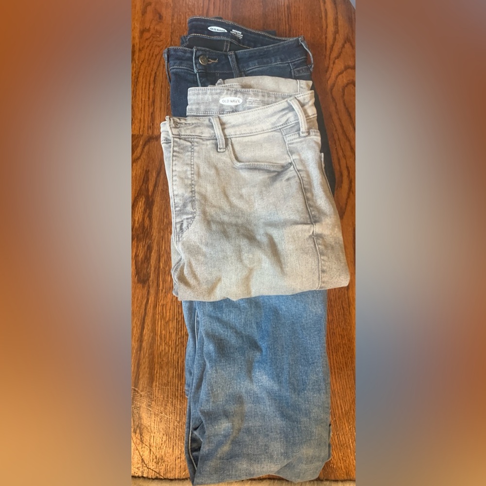 3 pair rockstar high waist super skinny jeans size 8.